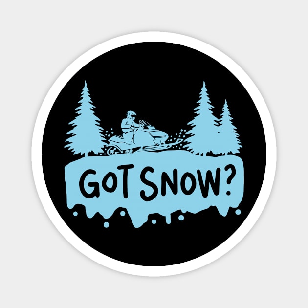 snowmobiling snowmobile wintersport gift got snow Magnet by Shiva121